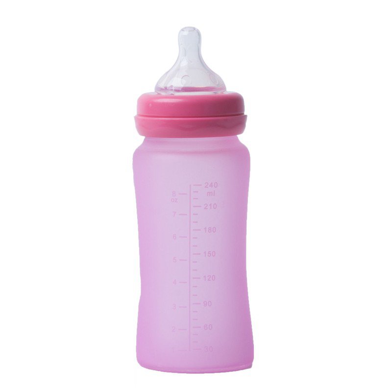 Produkt - Sklenená fľaša s úchytmi B-Thermo 240ml Pink