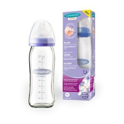 Produkt - Sklenená dojčenská fľaša 240ml s NaturalWave TM cumlíkom (M)