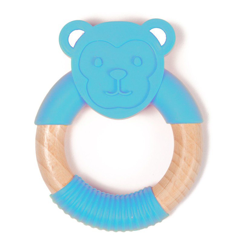 Produkt - Hryzátko B-TEETHER ANIMAL WOOD Blue Monkey
