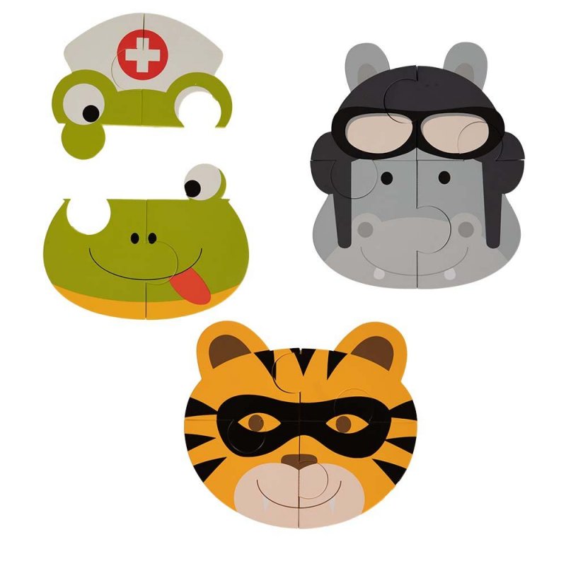 Produkt - Penové puzzle B-Animal Tiger/Hippo/Frog