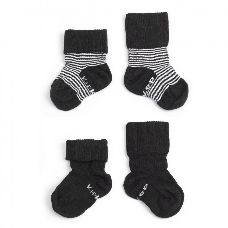Produkt - Detské ponožky Stay-on-Socks 0-6m 2páry Black Stripes