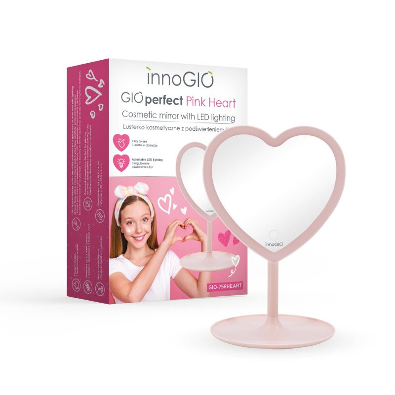 Produkt - Kozmetické zrkadlo GIOperfect Pink Heart