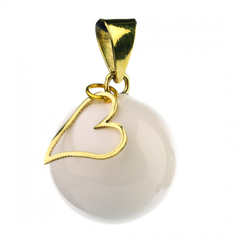 Produkt - Tehotenská rolnička ESSENTIALS White with heart charm