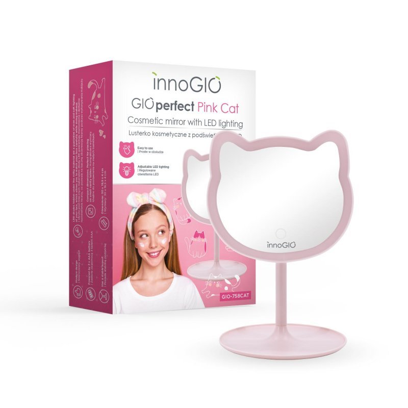 Produkt - Kozmetické zrkadlo GIOperfect Pink Cat