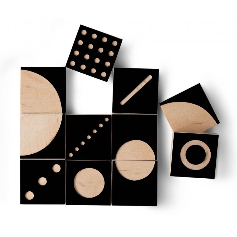Produkt - Drevené kontrastné kocky