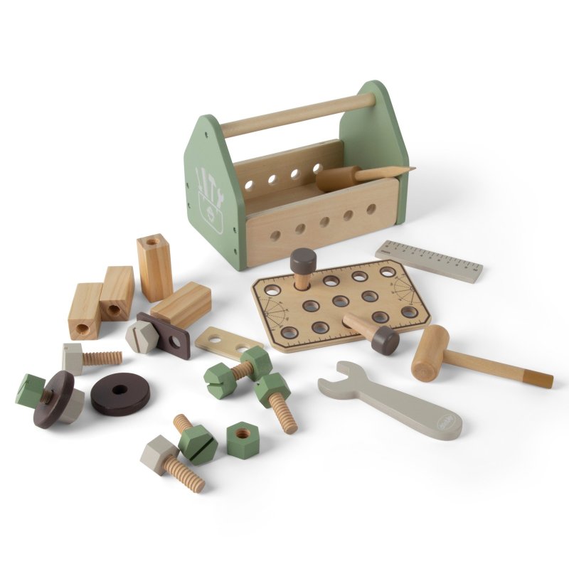 Produkt - Playful Wood drevený box s náradím 26ks 36m+