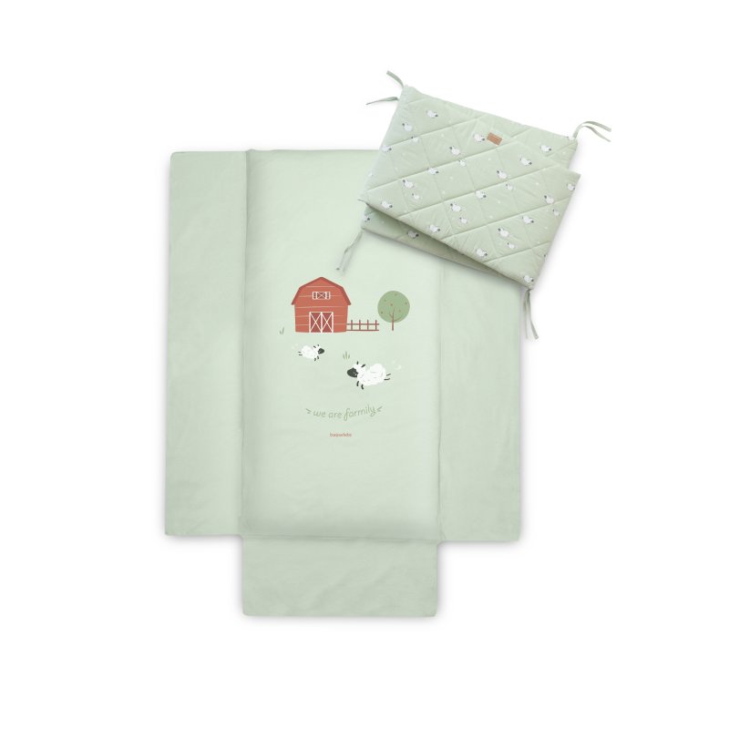 Produkt - 2-dielna bavlnená súprava do postieľky 2ks 0m+ Funny Farm