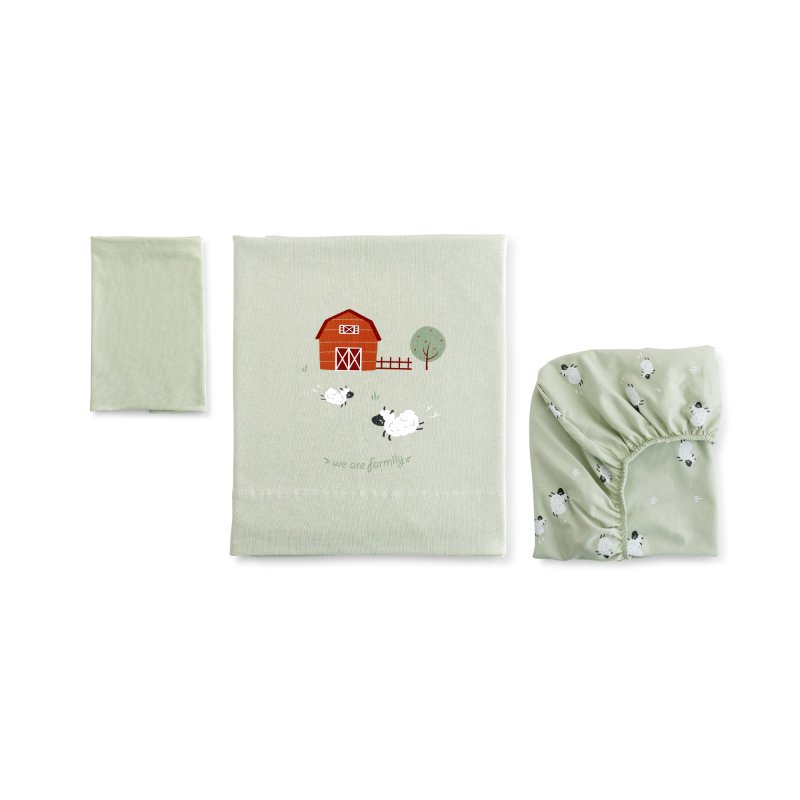 Produkt - 3-dielna bavlnená súprava do postieľky 60x120cm Funny Farm