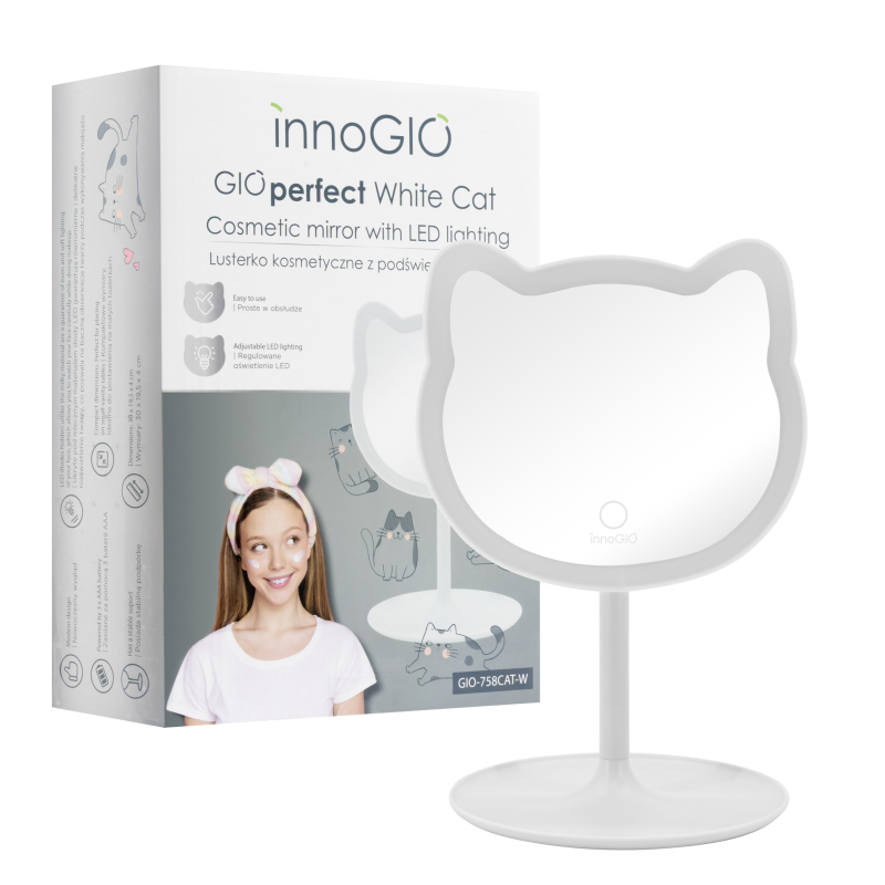 Produkt - Kozmetické zrkadlo GIOperfect White Cat