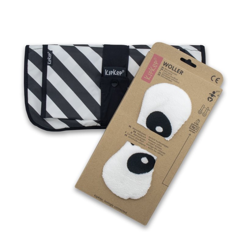 Produkt - Zvýhodnený balíček - WOLLER Panda White + NAPPER COMBI-SET Black Stripes