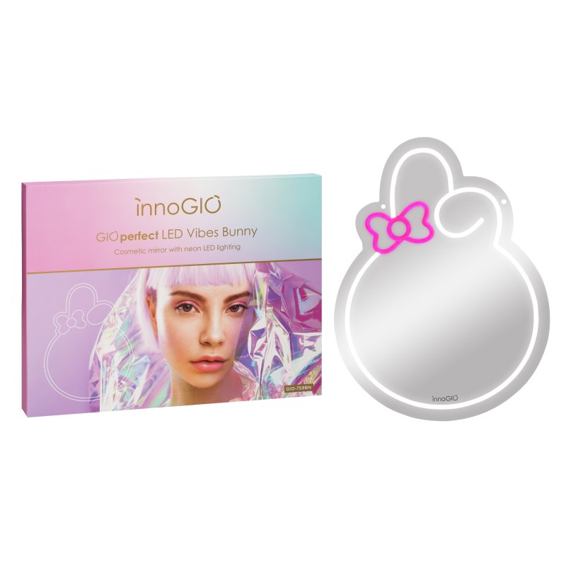 Produkt - Zrkadlo s neónovým LED podsvietením Vibes Bunny GIO-759BN