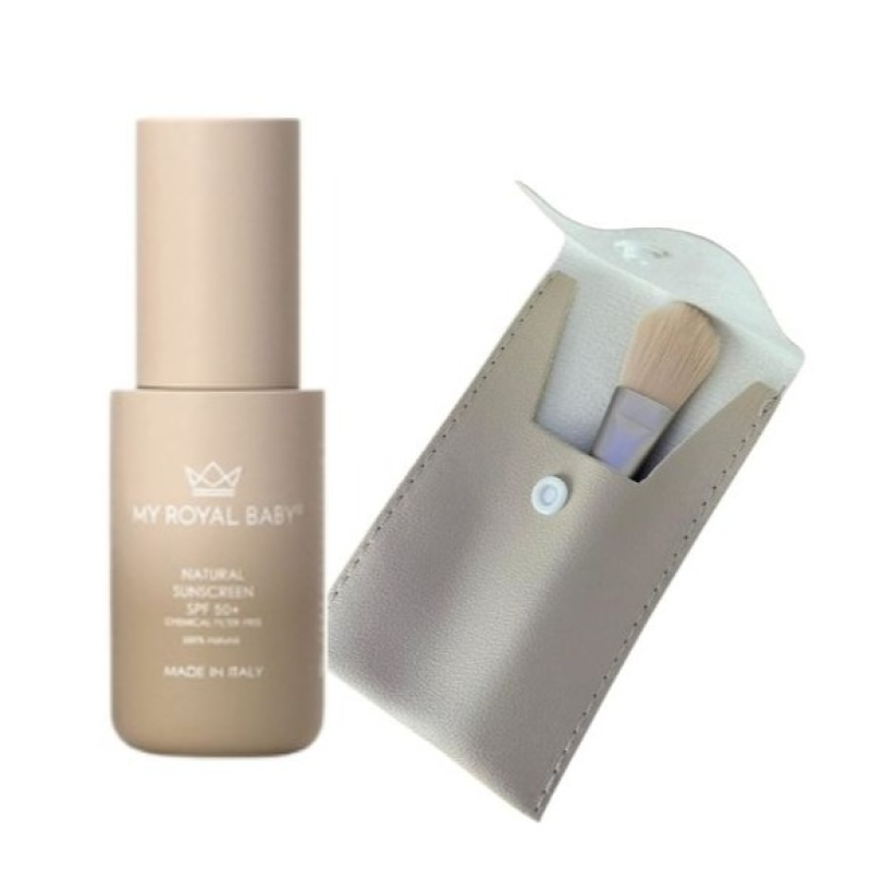 Produkt - Prírodný opaľovací krém SPF 50+ 50ml + kefka s puzdrom