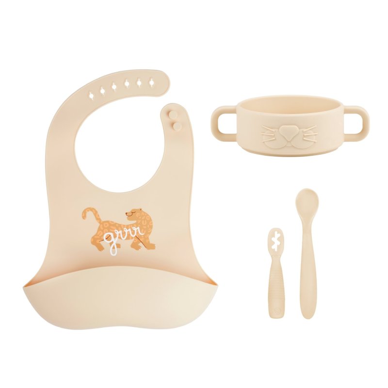 Produkt - Silikónová jedálenská súprava Baby First MEAL SET Mini Roar