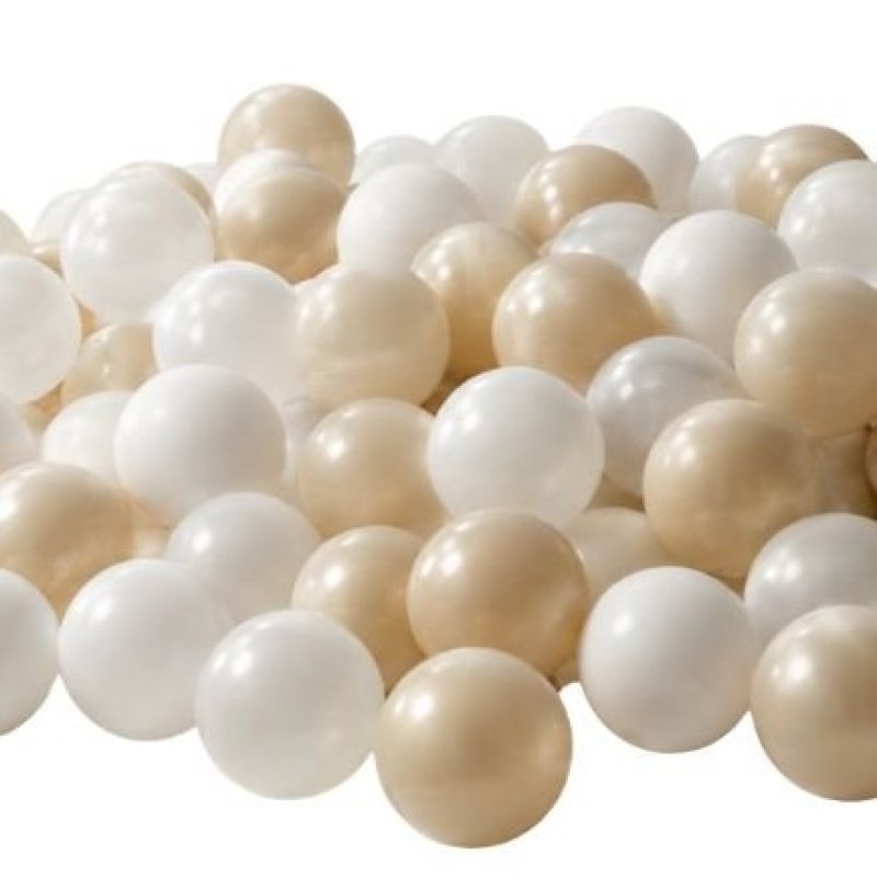 Produkt - Súprava loptičiek Clear-Pearl-Gold 100ks