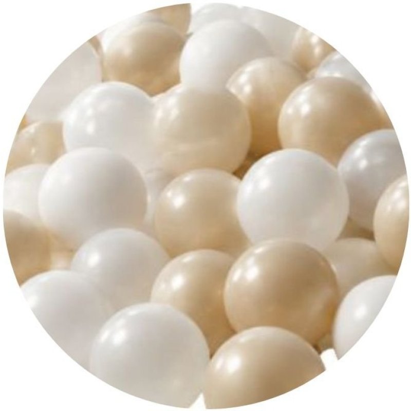 Produkt - Súprava loptičiek Clear-Pearl-Gold 100ks