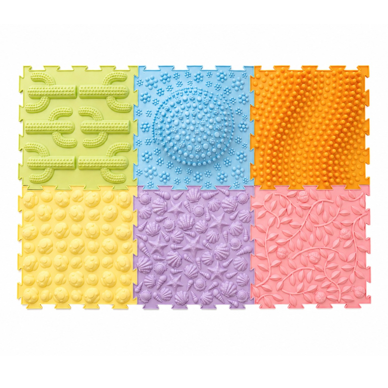 Produkt - Masážne senzorické podložky Pastel 6ks 0m+